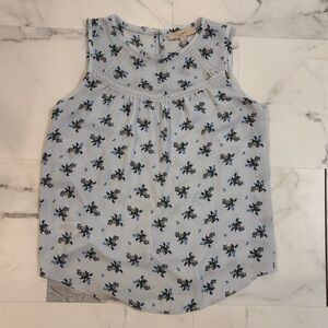 💐LOFT💐 Blue Floral Sleeveless Top